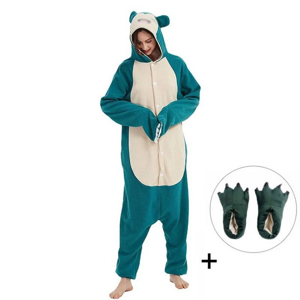 Nuevo Pijama Extra grande XXL 180-200CM Snorlax para mujer, mono de dibujos animados para adultos, disfraz de Halloween, Animal, mapache, Kigurumi