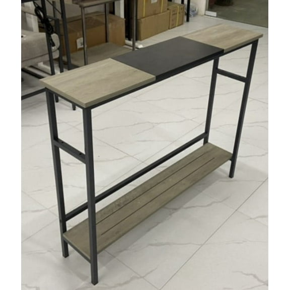 2024 New 2 Tier Entryway Table, Console Tables with Storage, 39.3”Rustic Sofa Table with Adjustable Shelf, Console Table for Entryway, Living Room, Hallway, Bedroom