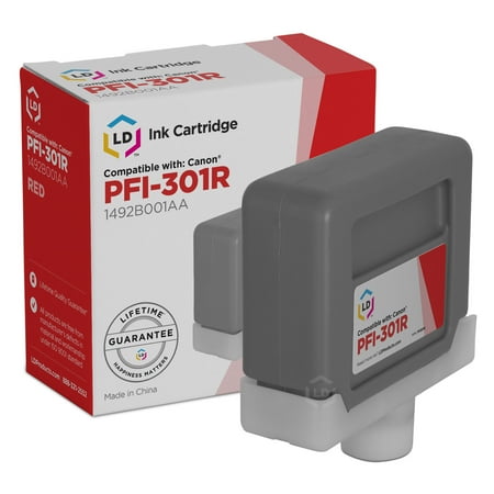 LD Compatible Replacement for Canon PFI-301R Red Cartridge for use in Canon imagePROGRAF iPF8000, iPF8000S, iPF9000, and iPF9000S s