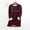 Wine, variant on Women's Pullover With Print Comfortable Round Neck Winter Homewear Sweater Womens Lightweight Thermal Top Women Thermal Top Lined Mens Base Layer Shirt Thermal Long Sleeve Shirt Thermal Top And Bottom