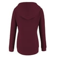 thumbnail image 4 of CheerKidz Women Sweatshirt Long Sleeve Pullover Soft Loose Fit Casual Winter Fall Fashion Hoodie Tops for Daily Wear Travel Sports Leisure(Wine#2,4XL), 4 of 4