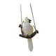 thumbnail image 5 of Figura de loro de jardín colgante, estatua de pájaro para jardín, decoración, adorable micro paisaje Loro blanco, 5 of 9