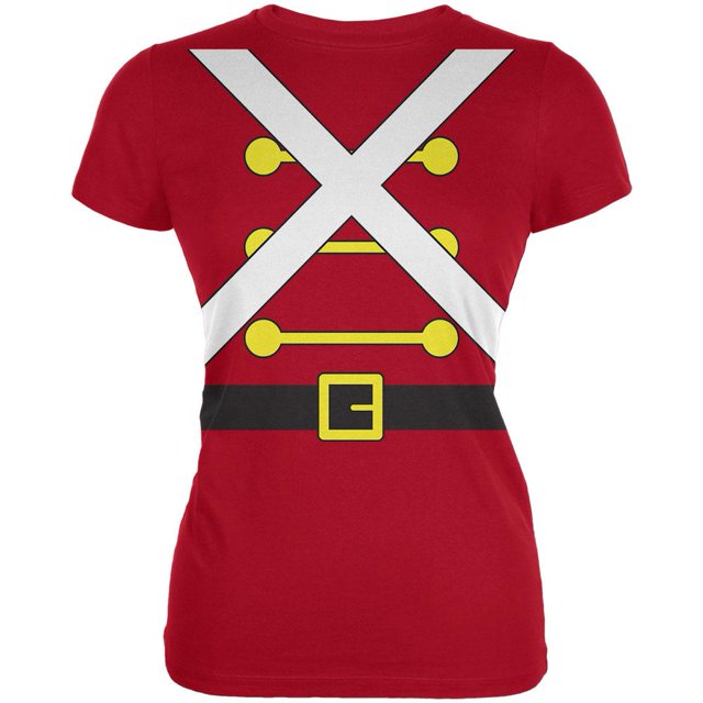 Costume de Soldat Jouet de Noël Rouge Juniors T-Shirt Doux