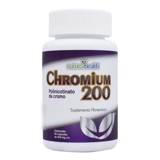 Picolinato de Cromo Chromium 200 90 Cápsulas Natural Health