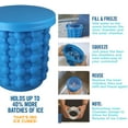 thumbnail image 2 of Ice Genie Deluxe The Original Ice Cube Maker| Holds Up to 180 Ice Cubes | Silicon Bucket | Perfect for Indoor/Outdoor Use | Bottled Beverage Cooler | Dishwasher Safe & Bpa-Free | Ice Tongs Included, 2 of 3