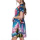 thumbnail image 2 of Easygdp Colorful Donut para Vestido Transpirable de Mujer, Vestido Suelto de Manga Corta con Pliegues y Bolsillos para el Verano, 2 of 6
