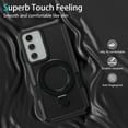 thumbnail image 3 of for Samsung Galaxy A25 5G Hybrid Case with Magnetic Ring Multi-Angle Stand, for Women Men [Excellent Grip Feeling] Drop Protective Case Cover for Samsung Galaxy A25 5G - Black, 3 of 9