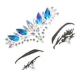 thumbnail image 1 of Qarigey Ojo cara gemas pegatinas de diamantes de imitación frente cristal joyería temporal DIY decoraciones disfraz boda Festival maquillaje Tratamientos faciales Azul, 1 of 6