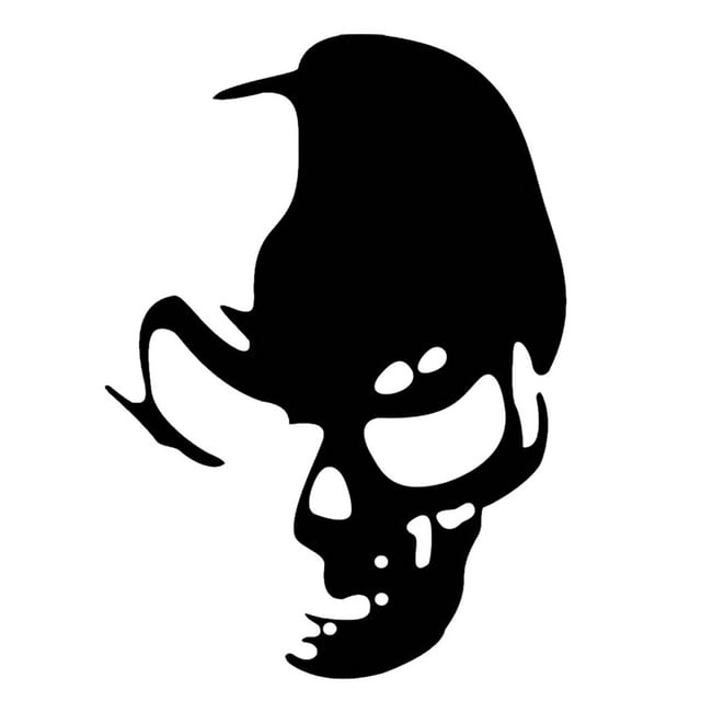Less Than 5 Stickers Happy Silent Skull Horror Skull Sticker Window Home Decor Decal Decoration