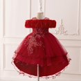 thumbnail image 2 of Ruyang Dresses for Teen Girls Flowy Embroidery Cold Shoulder Multi Layered Tulle Tutu Dresses Summer Princess Birthday Party Dresses, 2 of 9