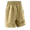 thumbnail image 7 of Kvture Mens Cargo Shorts Lightweight Stretch Hiking Short Gym Casual Shorts Elastic Waistband Yellow L, 7 of 7