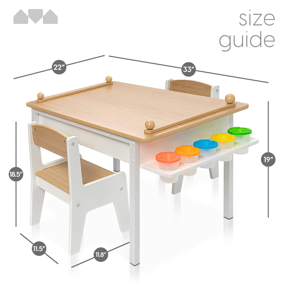 Milliard 2-in-1 Kids Convertible Art Table to Easel