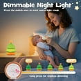 thumbnail image 6 of Soft Christmas Tree Night Light with RGB Modes Dimmable Nursery Nightlight Hangable Cute Christmas Lamp Novelty Silicone Touch Bedside Lamp for Bedroom Dorm Decor, 6 of 10