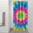 thumbnail image 2 of Colorful Rainbow Tie Dye Spiral Pattern Shower Curtain 36"x72" ,Bathroom Decorative Shower Curtains Set with 12 Hooks,Modern Waterproof Washable Shower Curtain, 2 of 6
