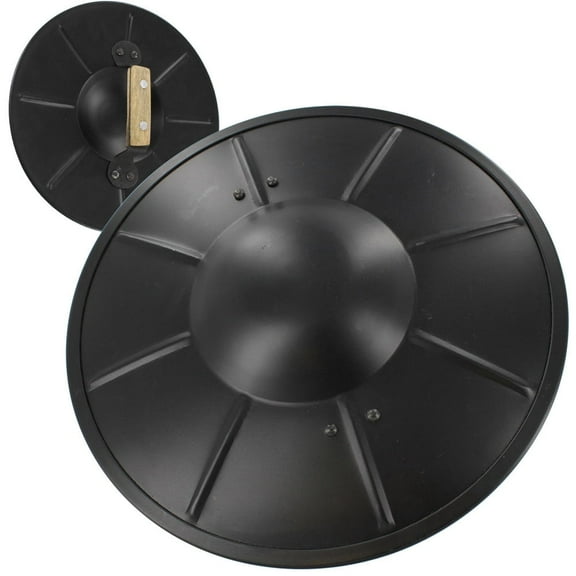 Blackened Medieval Fluted Buckler Shield – 12" Iron Hand Shield for Archers and Swordsmen, Lightweight Fluted Iron  Historical Design