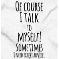 thumbnail image 2 of Talking to Myself Funny Sarcastic Womens Fitted Plus Size Graphic Tee Brisco Brands 3X, 2 of 5