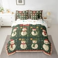 thumbnail image 2 of Manfei Christmas Snowman 7-Piece Twin Bedding Sets,Merry Xmas Bedding Comforter Set,Green White Red Sheet Sets For Kids,Microfiber Bedroom Decor Reversible, 2 of 8