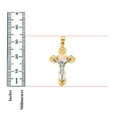 thumbnail image 3 of Gold 14K Two Tone Jesus Crucifix Cross Religious Pendant For Necklace or Chain, 3 of 8