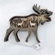 thumbnail image 3 of Ounissouiy Alce ahuecado de con luz LED Estilo retro Navidad Silueta Estatuilla Artesanía Escritorio Bosque Animales Oficina Kits de decoración para fiestas, 3 of 6