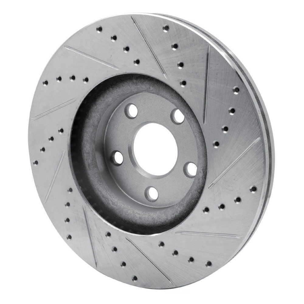 Dynamic Friction Company 631-54264L DFC Brake Rotor - Drilled And Slotted - Silver