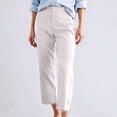 thumbnail image 2 of JIAYUE Women's Pants High Waist Straight Leg Ankle Length Trousers Comfortable Stretchy Slim Fit Cropped Trendy Bottoms For Women, 2 of 4
