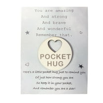 You Are Amazing Pocket Hug Card, Credit-Card Size Keepsake with Tiny Red Heart Token, Inspirational Gift for Friends, scholars Or Coworkers, Fits Wallet to Give Daily Motivation & , 1X Greeting Card