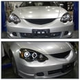 thumbnail image 2 of Spec-D Tuning Black Dual Halo Projector Headlights Compatible with 2002-2004 Acura RSX, Left + Right Pair Headlamps Assembly, 2 of 5