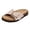1-White, variant on Women's Flat Slides with Cork Footbed Summer Casual Slip on Walking Sandals Ladies Open Toe Wide Width Outdoor Slide Shoes Grey Size 8.5