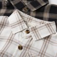 thumbnail image 6 of JUMEYU Toddler Button Down Shirt Boy's Flannel Plaid Shirt Long Sleeve Button Down Shirt Lapel Shacket Fall Fashion Jacket 1T 2T (Black,1-2 Years), 6 of 9