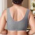 thumbnail image 4 of Gyexs Women's Front Closure Bra Comfortable Tank Top Style Soft Cup Wireless Support for Mature Age, Grey, Size XXL, 4 of 4