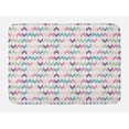 thumbnail image 1 of Geometric Bath Mat, Oriental Chevron and Ikat Motif with Eastern Influences Boho Art Print, Non-Slip Plush Mat Bathroom Kitchen Laundry Room Decor, 29.5 X 17.5 Inches, Violet Pink Teal, Ambesonne, 1 of 2