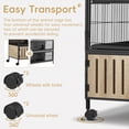 thumbnail image 6 of HABUTWAY 60''H Metal Large Ferret Cage, Rolling Chinchilla Cage, Critter Nation Cage, Indoor Wooden Pet Crate Furniture Grey Walnut, 6 of 7