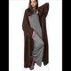 thumbnail image 3 of Suéteres Cárdigan Largos para Mujer, de Mohair, Abiertos Al Frente, de Punto Holgado y Holgado, Chaquetas de Abrigo de Moda para Otoño Café un Tamaño, 3 of 9