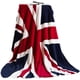 thumbnail image 1 of Manta polar 130x150cm Brillar a cuadros para adultos suave y cálida con Bandera británica, 1 of 5