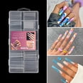 thumbnail image 2 of 2 240 Uds puntas de uñas completas Xxxl largo ataúd de bailarina prensa en puntas de uñas transparentes, 2 of 5