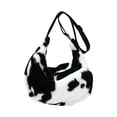 thumbnail image 2 of Bolso de hombro para mujer, cálido, suave, informal, con cremallera, de gran capacidad, para invierno, para fiestas, vacaciones, viajes Negro Soledad Bolso de hombro para mujer, 2 of 9