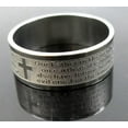 thumbnail image 3 of K-KED 30pcs Etched Lord's Prayer Stainless Steel Ring Men Jesus Religious Jewelry, 3 of 7