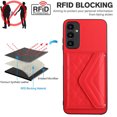 thumbnail image 5 of Feishell for Samsung A14 5G Case Wallet RFID Blocking Card Slot Holder, Magnetic Flip Purse Kickstand Case, PU Leather Handbag with Detachable Crossbody Strap for Samsung Galaxy A14 5G, Red, 5 of 10