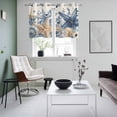 thumbnail image 3 of Blue Starfish Coastal Kitchen Curtains Window Panels, Eucalyptus Summer Nautical Shell Rustic Insulated Window Treatment Curtain, Grommet Curtains for Bedroom/Living Room, 2 Piece 27.5"Wx39"L, 3 of 8