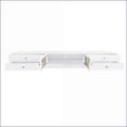 thumbnail image 4 of TV Furniture Modern White TV Stand with Fluted Glass Doors, Storage for TVs Up to 95'' | White | Particle Board, 4 of 16