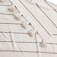 thumbnail image 5 of Main + Mesa Recycled Striped Cotton Throw Blanket with Tassels, Brown and Natural, 5 of 6