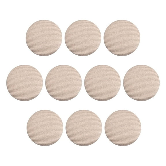 Tachiuwa 10Pcs Fabric Cloth Covered Buttons Round Buttons Decorative Supplies 23mm DIY Handmade Making Sewing Buttons for Formal Dress Khaki
