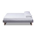 thumbnail image 2 of Baxton Studio Liliya Mid-Century Wood and Fabric Queen Platform Bed - Light Gray, 2 of 7