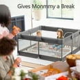 thumbnail image 2 of Pkinoicy Baby Playpen with Mat, Small Baby Play Pen(47x47inch), Playpen for Babies and Toddlers, Baby Pen for Apartment, 2 of 7