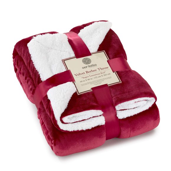 Manta Genteele Sherpa reversible ultra lujosa
