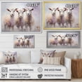thumbnail image 4 of Designart "White Pink White Pink Sheep delicate Ewes II" Animals Canvas Wall Art, 4 of 5