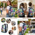 thumbnail image 5 of Kuiaobaty Guitar Dinosaur Print Clear Backpack for Kids Boys Roomy Transparent Bookbag and Lunch Bag Set Heavy Duty Clear Backpack with Pencil Case for School, 5 of 5
