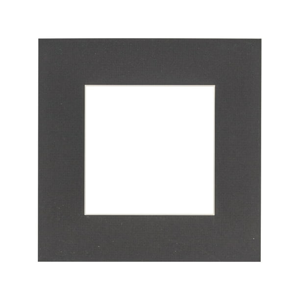 Textured Black Acid Free 20x20 Picture Frame Mats with White Core Bevel