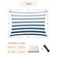 thumbnail image 6 of Sun Shade Sail 12x16Ft Blue Stripe Gradient Uv Block Sunshade Canopy Outdoor Shade Cover Rectangle Shade Cloth For Patio Garden Yard Deck Pergola, 6 of 6