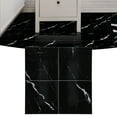 thumbnail image 1 of 4Pcs Thickened PVC Tile Sticker Waterproof SelfAdhesive Floor Sticker For Kitchen Bathroom30x30cm DLSF01 Black, 1 of 8